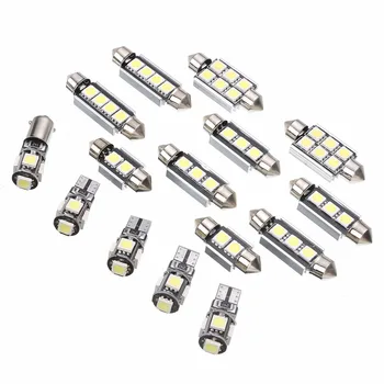 

15Pcs/Set Super Bright White LED 12V Car Interior Dome Map Trunk Light Bulb Kit For Mercedes Benz C Class W 203 2000 - 2007