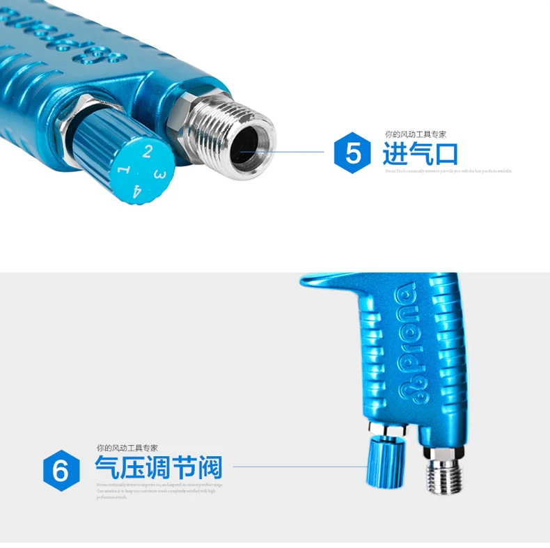 Prona R-430 гравитационная подача распылитель,, 1,1 1,2 1,3 1,4 мм размер сопла на выбор, R430 HVLP пистолет для покраски автомобиля