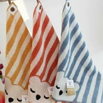 

Baby towel，Cotton Twistless Hanging Cartoon Bear Towel，Baby wipe towel
