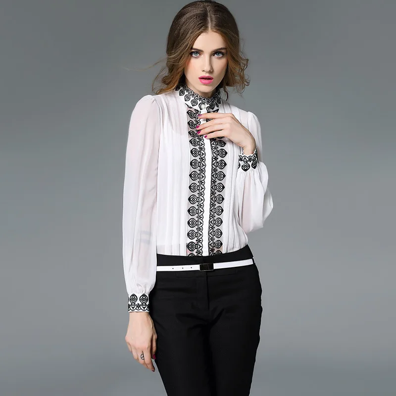 Luxury Women Blouse Sequined V Neck Shirt Tops Patchwork