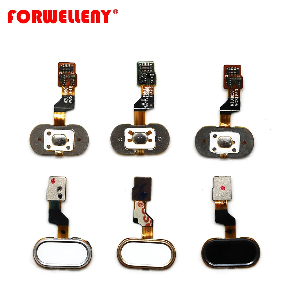 

For Meizu m3s new black white gold fingerprint key home button flex cable