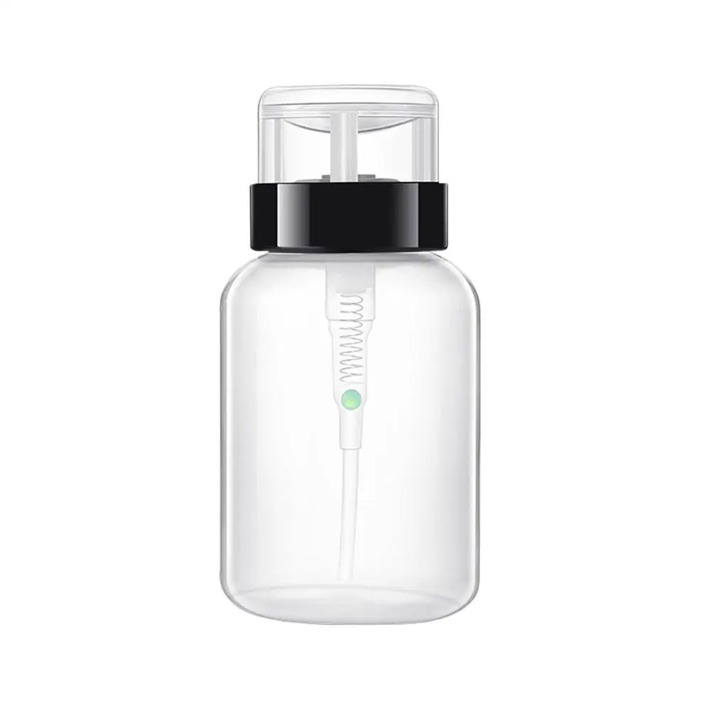 200ML Portable Travel Press-type Empty Bottle Plastic Bottle Cosmetic Empty Bottle Container Nail Polish Remover Pump Dispenser - Цвет: Black