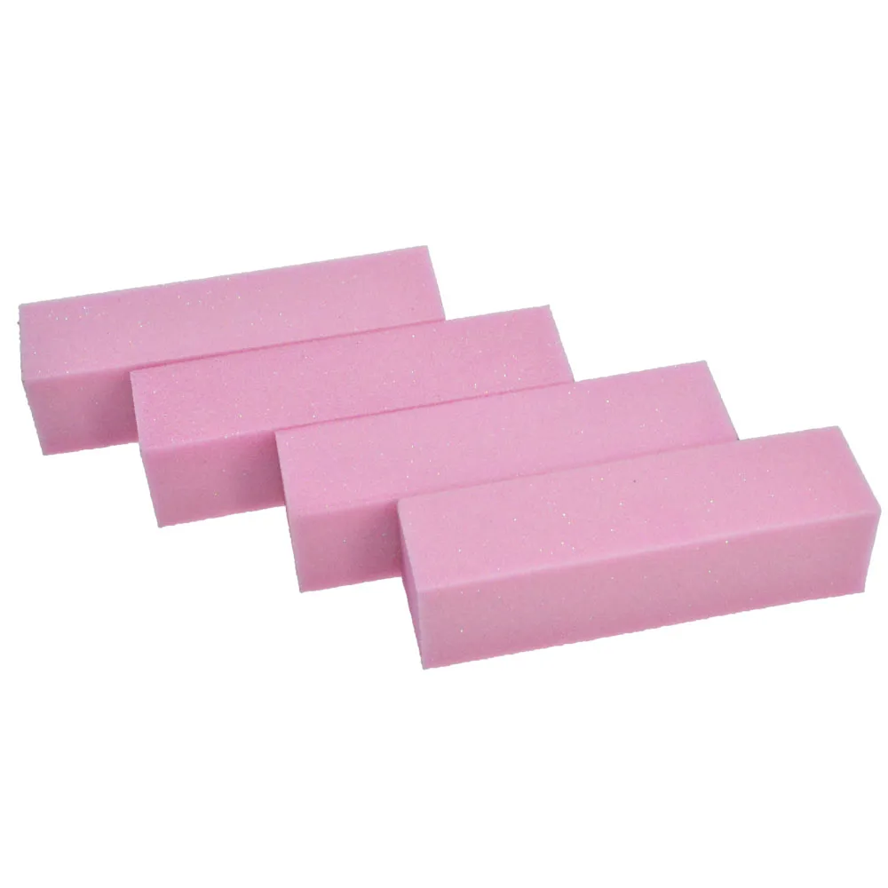 4 шт./лот, высокое качество, профессиональная пилка для ногтей, розовая губка, наждачная бумага, наждачный блок, полировка, шлифовка, маникюрные педикюрные наборы TR05