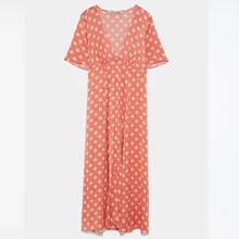 2019 Vintage-Sexy Party Dress Summer Beach V-Neck Maxi Women Floral Print Long Chiffon Dress Ruffles Wrap Casual long dress girl 2019 Vintage-Sexy Party Dress Summer Beach V-Neck Maxi Women Floral Print Long Chiffon Dress Ruffles Wrap Casual long dress girl
