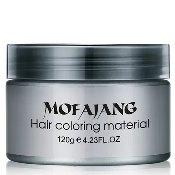 

Color Hair Wax Styling Pomade Silver Grandma Grey Temporary Hair Dye Disposable Fashion Molding Coloring Mud Cream