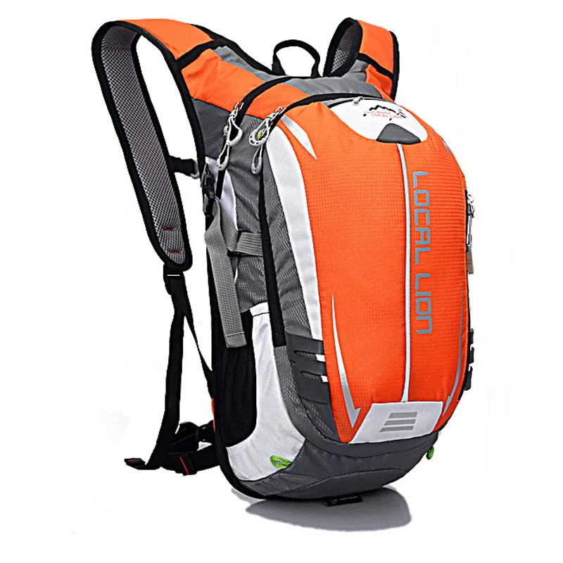 LOCAL LION Outdoor Sport Backpack 18L Breathable Waterproof Bicycle Bag Hiking Climbing Hydration Carrier for Cycling Running - Цвет: orange