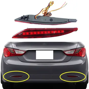 

For Hyundai Sonata 2011-2013 2PCS Rear fog lamp Single row Lamp bead