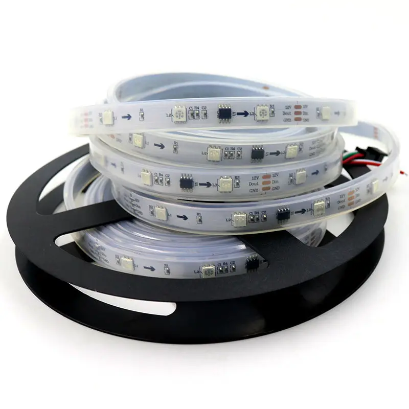 individually addressable led strip ws2811 pixel strips dc 12v 5050 smd rgb led lighting digital