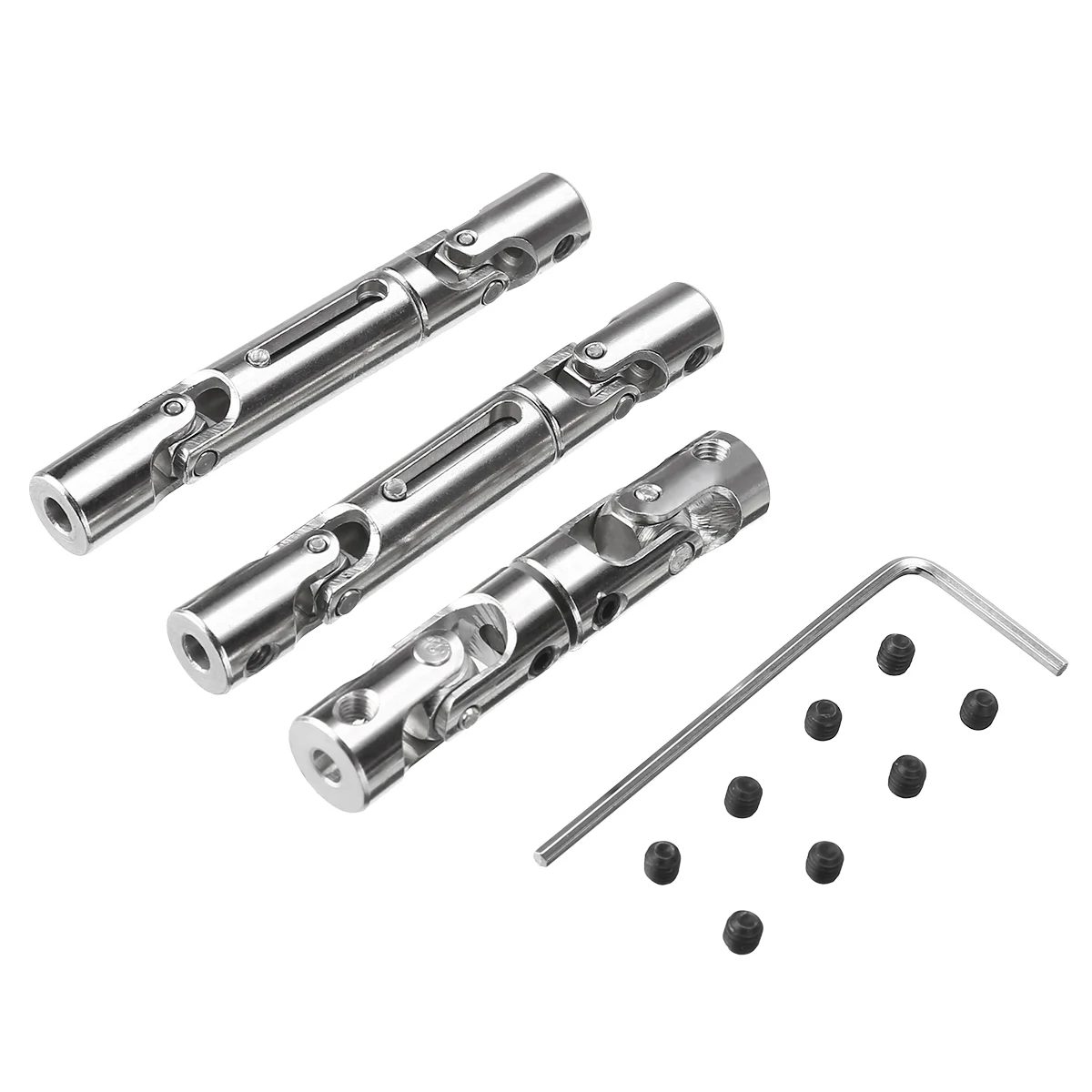 Durable 3Pcs Strong Metal Drive Shaft Silver High Quality Upgrade Part For WPL B-36 B-16 6WD 1/16 RC Car Tool Parts