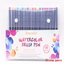 20 цветов набор Премиум живопись мягкая вода цвет кисти Маркеры Ручка эффект лучший для цвета ing книги манга комиксов каллиграфия