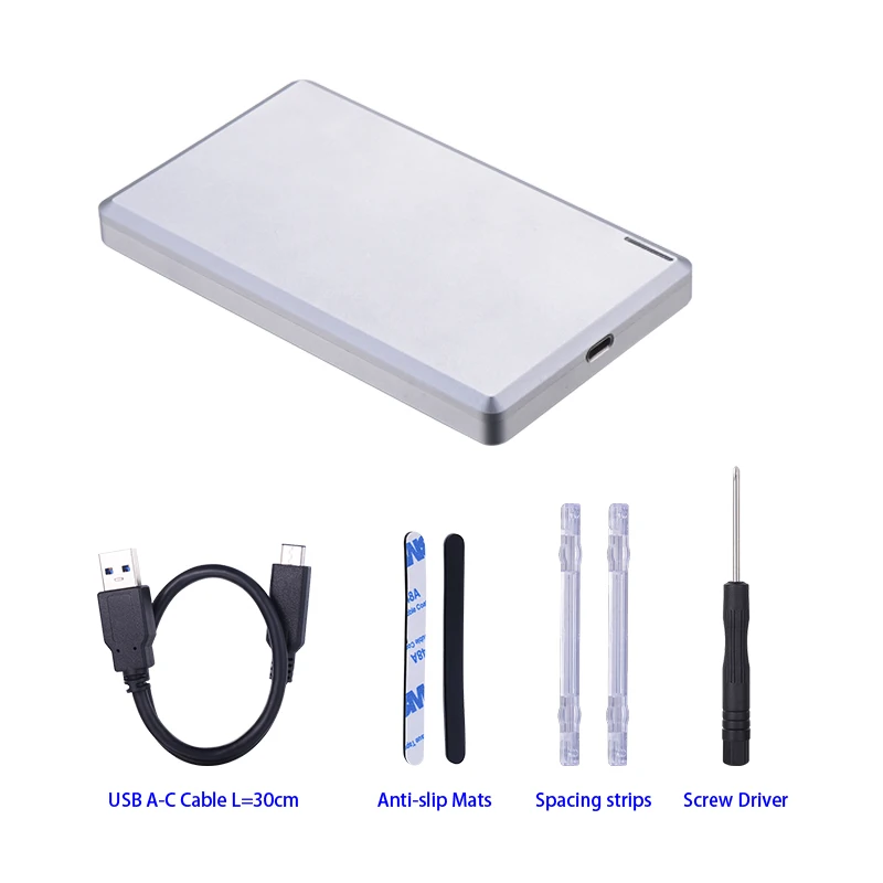 

Single bay 2.5 inch sata to USB3.1 Type-c external hdd enclosure with CNC aluminum casing with 10Gbps hdd case