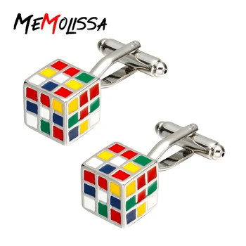 

MeMolissa 3 Pairs Enamel Magic Cubic shirt Wedding cufflinks