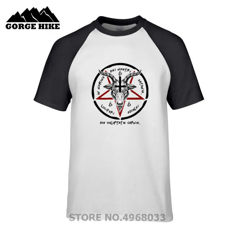Летняя забавная популярная футболка BAPHOMET - SIGIL OF SATAN THE OCCULT SATANIC AND хит продаж