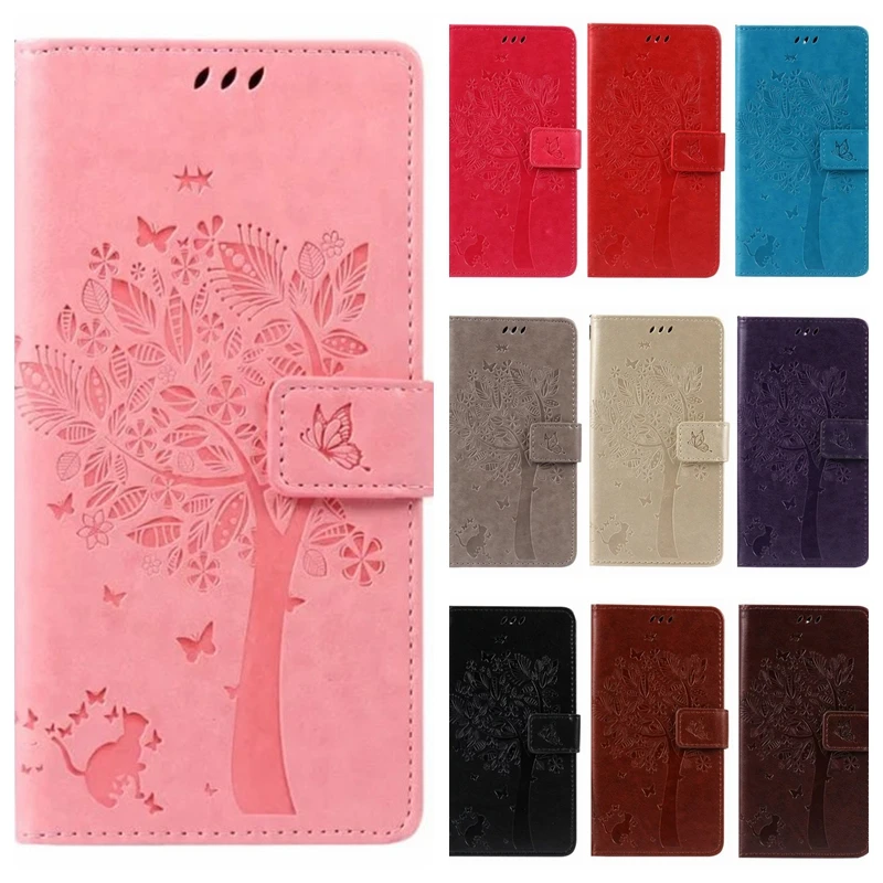 

Leather case for coque LG Spirit 4G LTE C70 H420 H422 H440N Case Cover for coque LG C70 Tree Mobile Phone bags+card holder