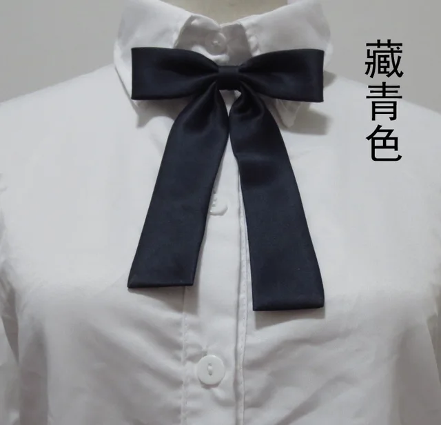 Japanese School Uniform Tie Women 2017 Pure Color Uniform Neckties