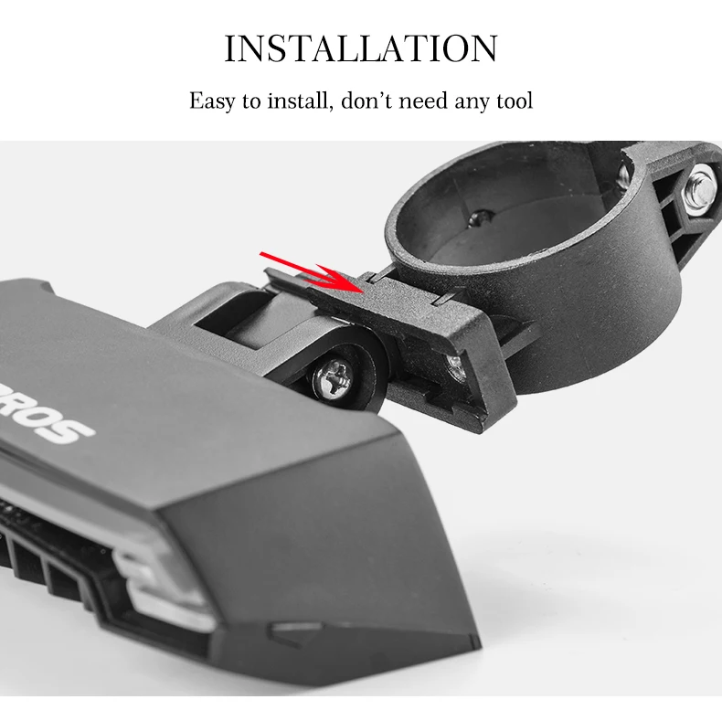 Flash Deal ROCKBROS Bike Bicycle Seatpost Safety Warning Tail Light Wireless IPX4 Waterproof MTB Bike Intelligent Remote Control Rear Light 17
