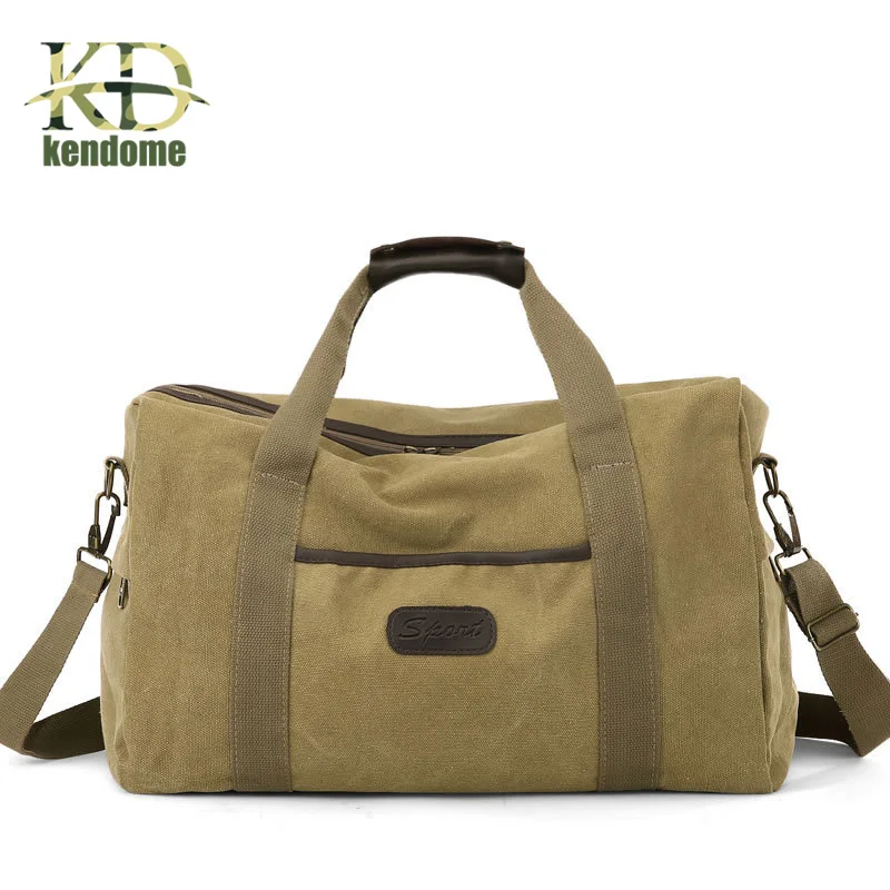 Outdoor Canvas Gym Bags Travel Camping Sports Bag Men Women Fitness