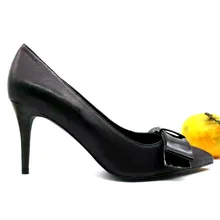 women pumps pointed toe high heels genuine leather ladies shoe fashion butterfly bow high heels genuine leather women pumps shoe цена women pumps pointed toe high heels genuine leather ladies shoe fashion butterfly bow high heels genuine leather women pumps shoe цены онлайн