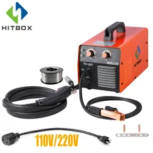 HITBOX Mig сварочный аппарат 220 В без газовой стали сварочный аппарат порошковая проволока MIG1200 инверторный Сварочный аппарат для домашнего использования инструмент Mig сварка