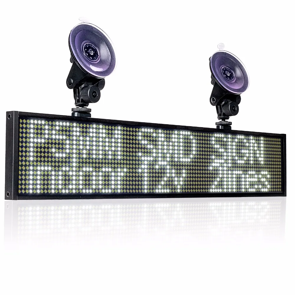 82cm window P5mm SMD LED sign 12v car rolling advertising message board indoor display support phone Wifi input