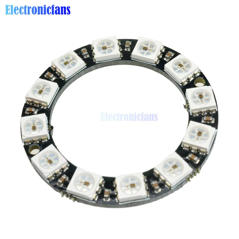 

RGB LED Ring 12 Bits WS2812 5050 RGB LED With Integrated Driver Module For Arduino