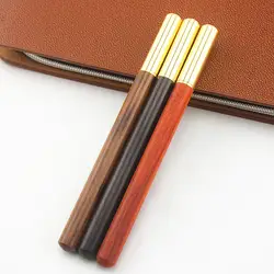 Ретро металла, дерева ролик шариковые ручки 0,5 мм тонкий наконечник гладкой подарок для письма ручки для Для мужчин Для женщин школьные