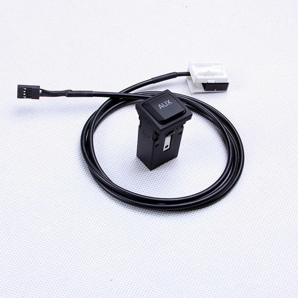 

COSTLYSEED RCD510 RNS310 AUX Switch Button + Plug Cable Connector For VW Jetta MK5 Golf 5 6 Rabbit Scirocco 5KD 035 724