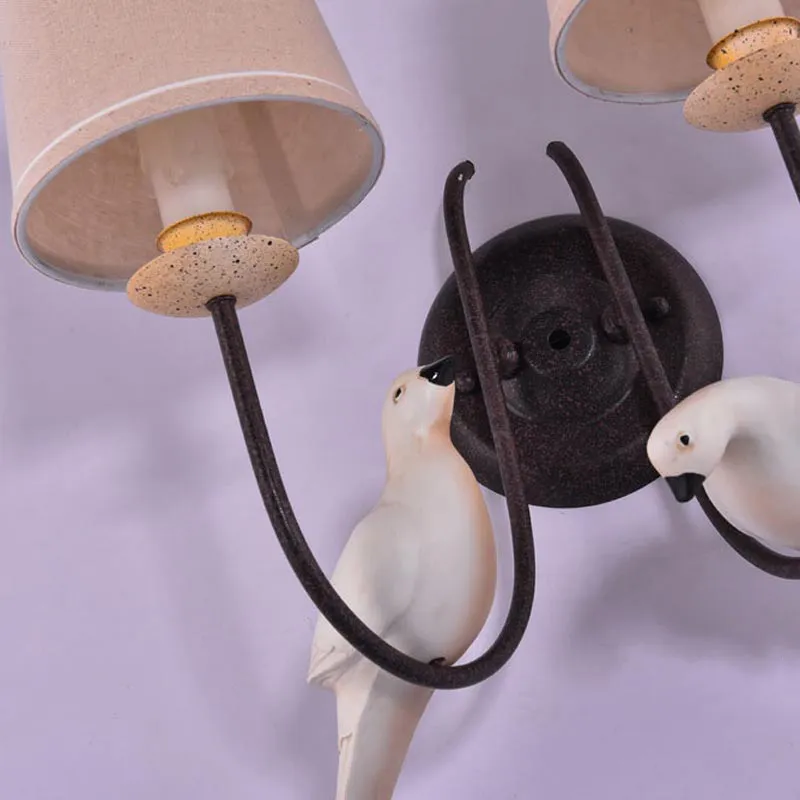 Vintage-Birds-Wall-Lamp-Sconce-Bedroom-Kitchen-Shop-Aisle-Decor-Light-Fixtures-Black-Iron-Fabric-Lampshade (4)