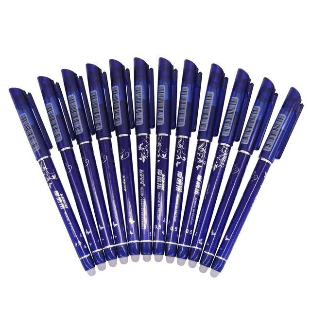 12 pcs Ink Can Be Erased Gel Pen Gift Writing Pen 0.5mm Pen Tip Refills