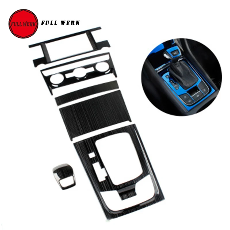 

Stainless Steel Interior Accessories for Skoda Kodiaq Gear Shift Air Conditioner Storage Box Cover Trim Frame Sticker Accessorie