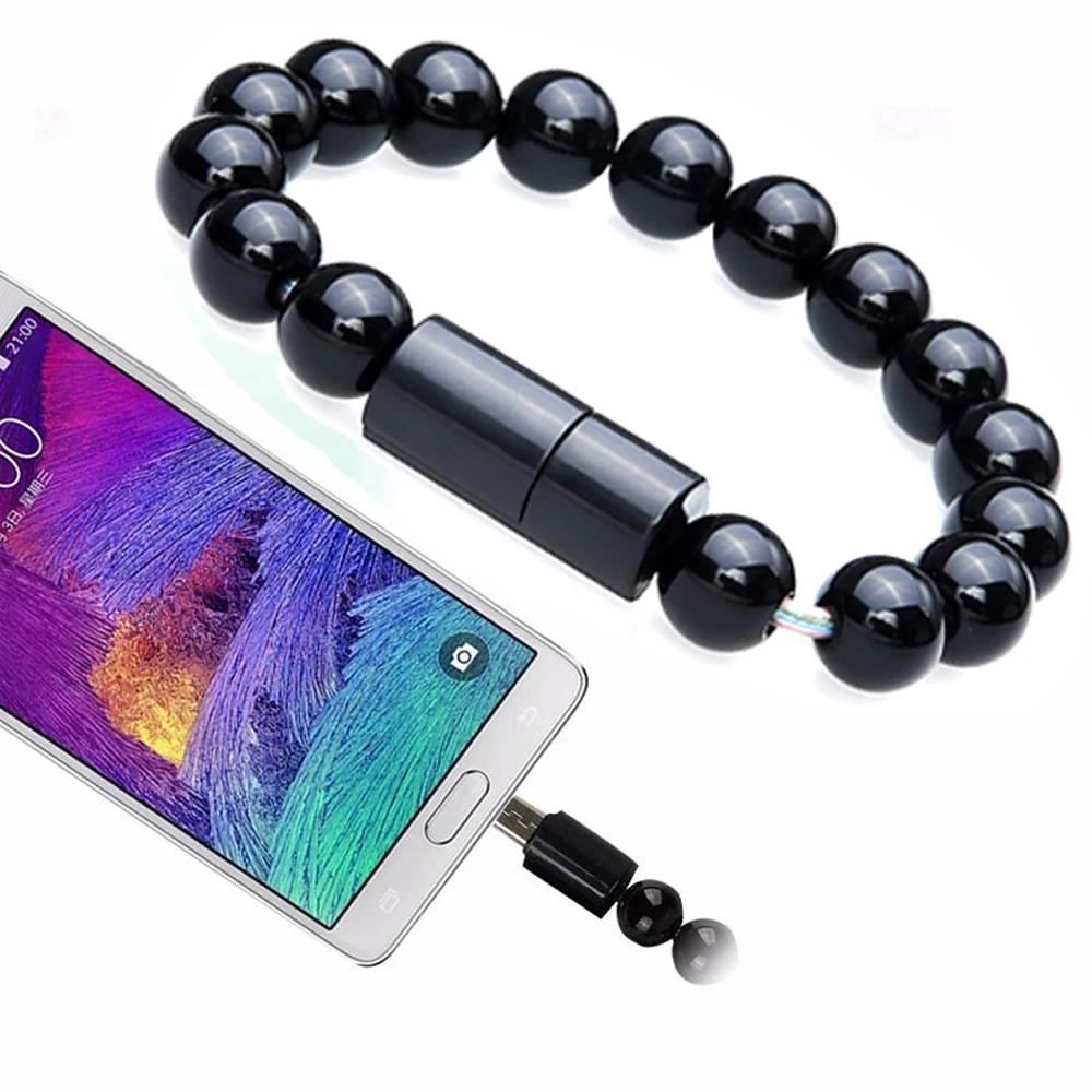  Unique Bracelet Wrist Mobile Phone Cables Micro USB Data Cable Charging For xaomi Samsung Android For IPhone 5 5S 6 6s 6 s Plus 