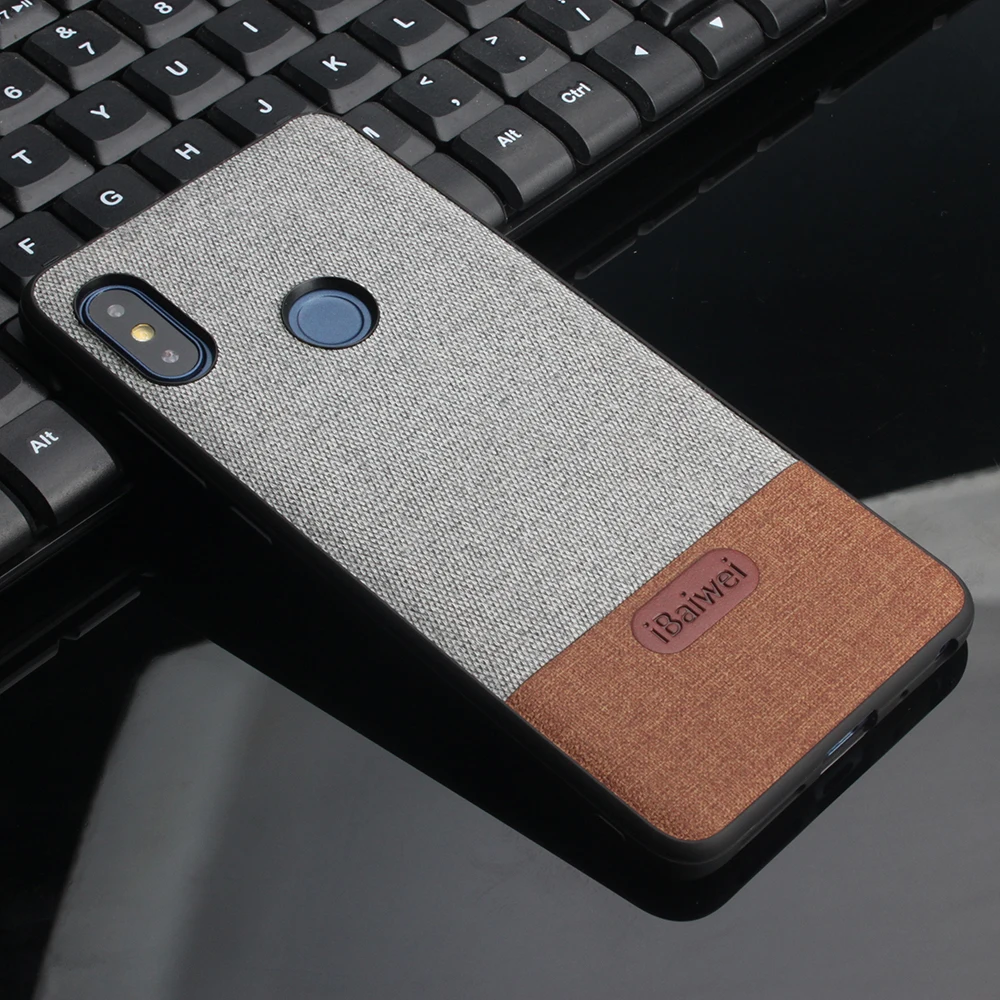 

Xiaomi Redmi Note 5 Case Note5 Global Version Case Fabric Back Cover Silicone Edge + PC Case Coque Funda Redmi Note 5 Pro Cases