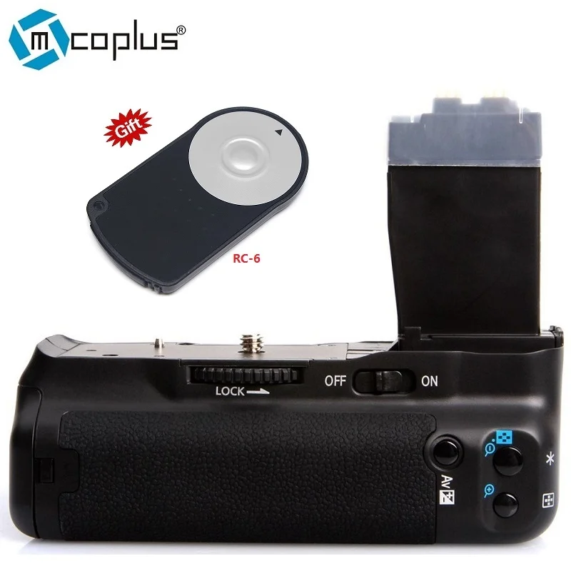 Вертикальный держатель Mcoplus для батарей Canon EOS 550d 600d 650d 700d T5i T4i T3i T2i как и камера Meike