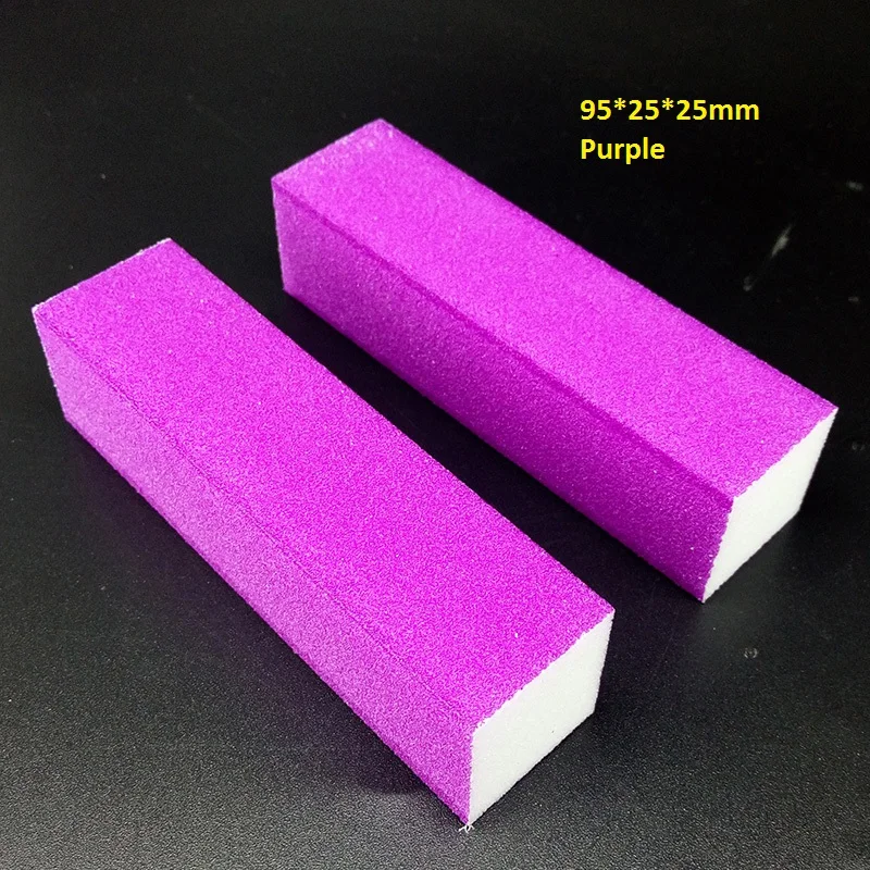 2*Buffing Sanding Buffer Nail Files Fluorescent Color 4 Sides Polished