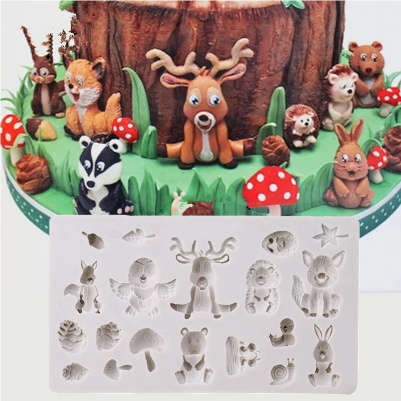Sugarcraft формочка в виде животного силиконовая помадки инструменты для украшения