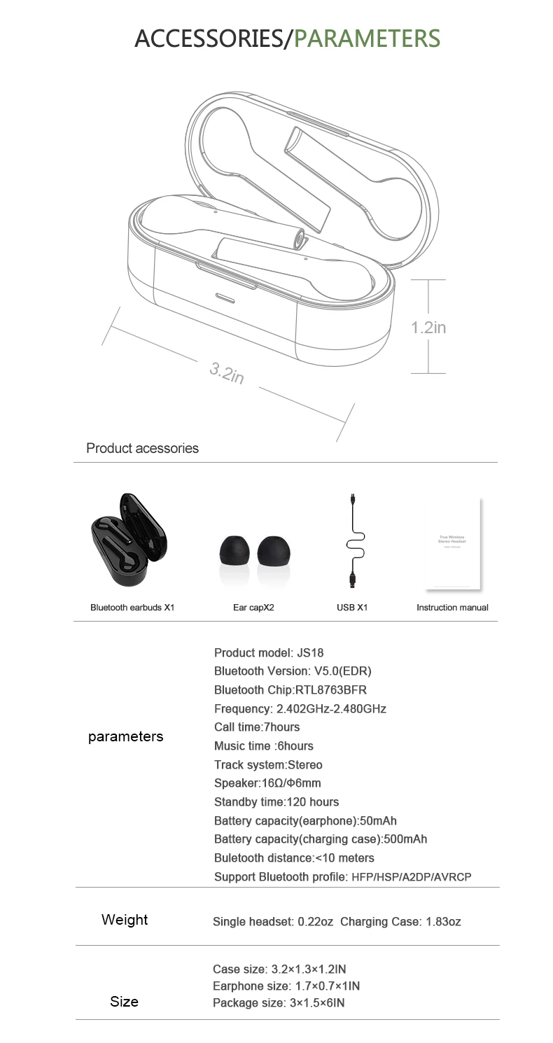 Arlado 5,0 беспроводные Bluetooth наушники JS18 водонепроницаемые наушники с шумоподавлением 3D стерео Спортивная игровая гарнитура для IOS Android