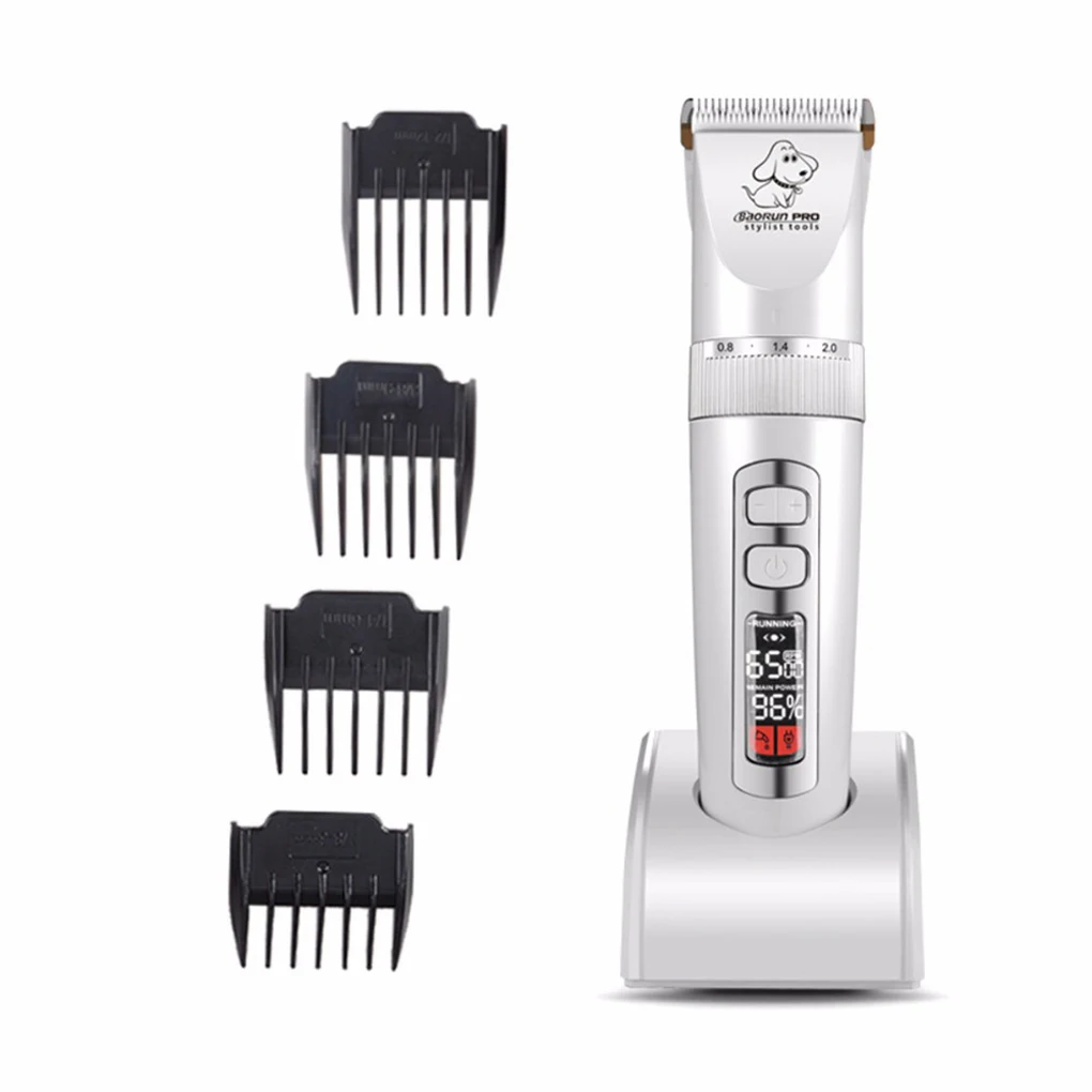 

Baorun LCD Screen Pet Hair Trimmer Electric Rechargeable Animal Grooming Clipper Cat Dog Hair Cutter Shaver