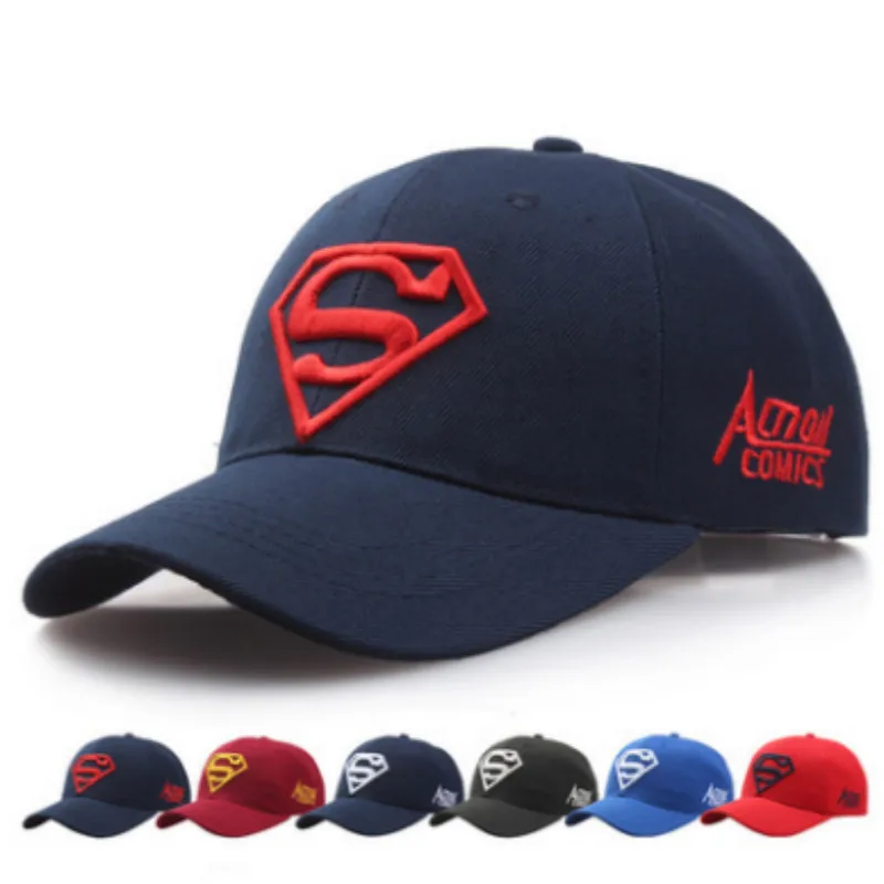 Вышивка Супермен Бейсбол кепки Хип Хоп Регулируемый сшитые Snapback для мужчин регулируемый головной убор изогнутые мужские головные уборы и s Trucker Bone