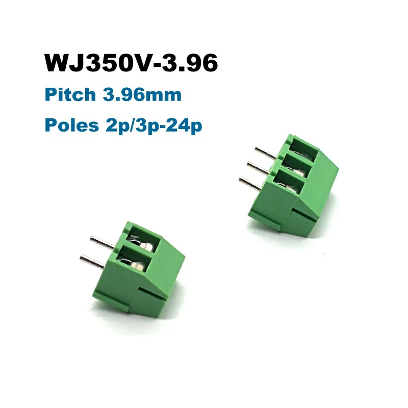 10 шт. шаг 3 5/3 96 мм Винт PCB клеммный блок соединитель bornier WJ350V 2P 3P прямой контакт