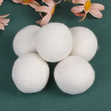 5-pack шарики для сушки шерсти натуральная ткань virgin многоразовый умягчитель для белья 5 см