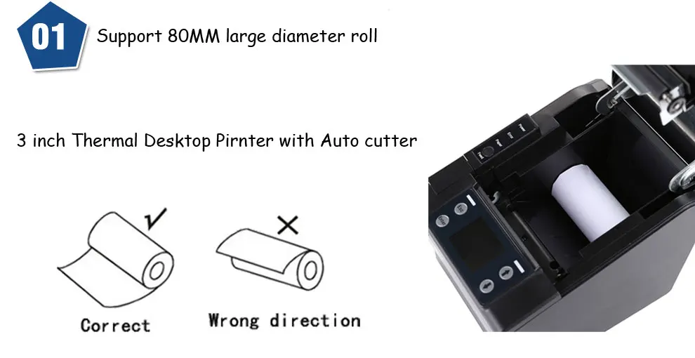 Высокое качество Новый OEM 80 мм термографический кассовый для печати чеков облако принтер для ресторана