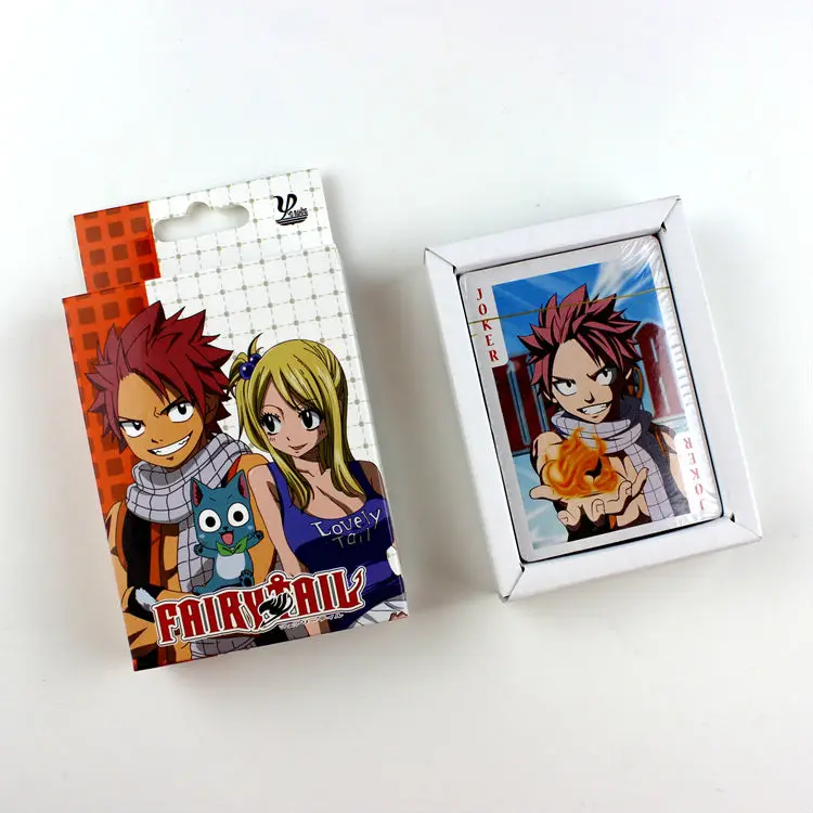 

Fairy Tail Figure Set toys Anime Fairy Tail Cosplay Poker Cards 54 pcs/set Free Shipping