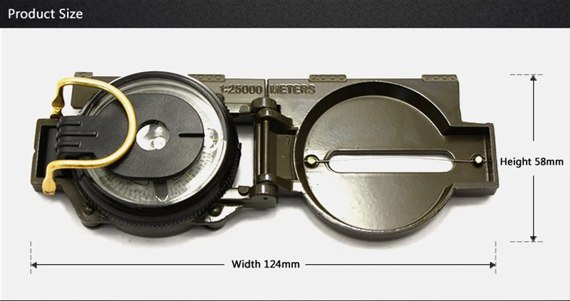 Профессиональный военный армейский металлический компас, геологическое туристическое снаряжение, Туристический навигатор для туризма, кемпинга, выживания, компас, возврат