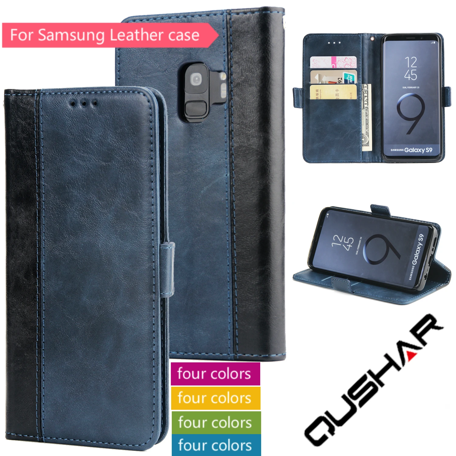 

Fundas Carcasas For Samsung S9 S8 Plus S7 S6 Edge M20 M30 Flip Leather Book Card Wallet Phone Case Caso For Note8 Note 9 A30 A50