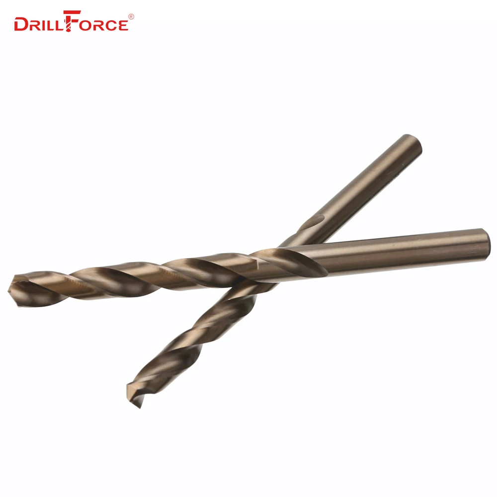 Drillforce kobalt vrtačka bitech sada 1-13mm M35 pro nerez ocel měď, aluminium, zinek slitina hssco kroutit vrtačka štípnutí energie nástroje