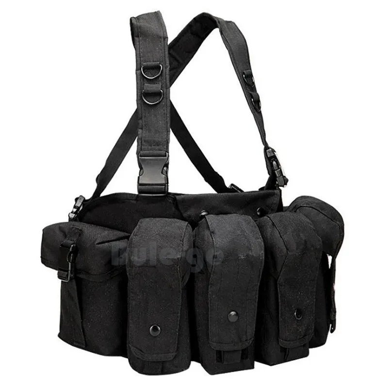 

Tactical Camouflage Vest Airsoft Ammo Chest Rig AK 47 Magazine Carrier Combat Military Vests 5 Colors