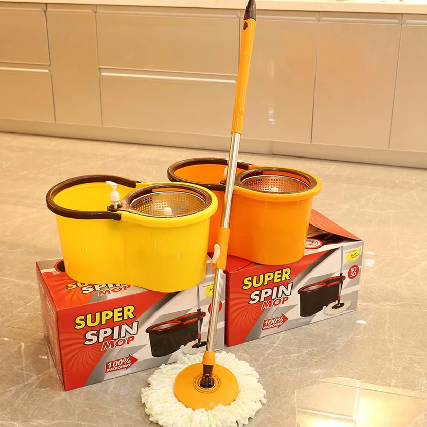 

Household Magic Spin Mop Bucket Kitchen Bathroom Cleaning Tools Double Drive Hand Pressure Rotating Mop Cleaning Mop Bucket 2019