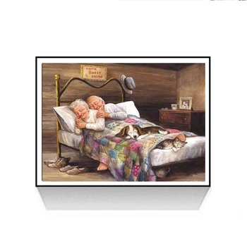 

5D DIY Old couple 100% Full Shaped drill Diamond Painting Diamond Rhinestone Embroidery Cross Stitch Christmas Decor
