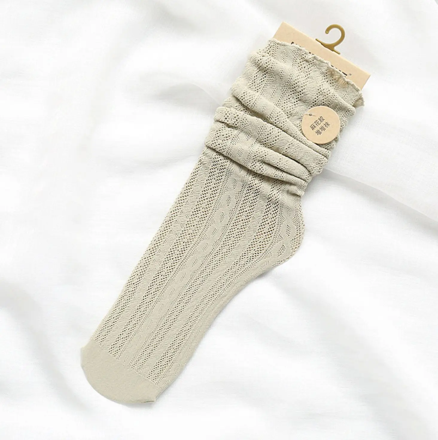 Японские прозрачные кружевные короткие художественные носки женские креативные Забавные милые открытые носки женские носки с цветочной вышивкой - Цвет: Bean green