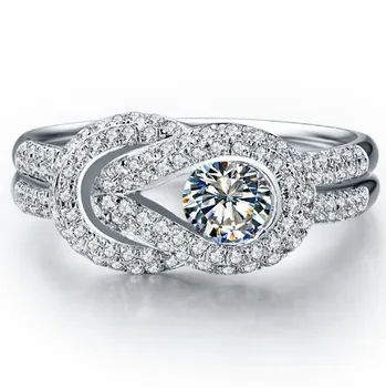 

0.45 Carat Genuine White Gold Eternal Memory Subtle Synthetic Diamonds Women Engagement Ring Lab Grown Stone Top Quality Ring